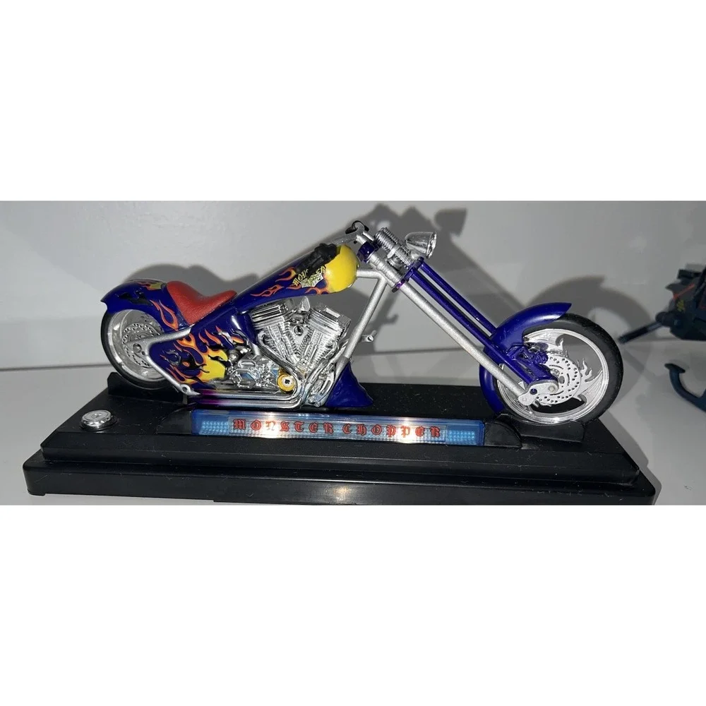 1/12 SCALE BOLEY DIECAST GREY FLAME CHOPPER LIGHT/SOUND(5/#0)